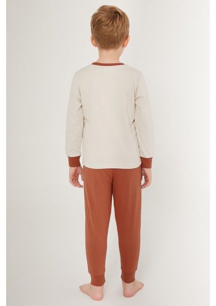 The Green Planet Beyaz Erkek Çocuk Uzun Kol Pijama Takım indirimleri
