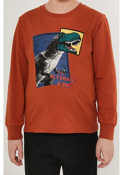 The Ultimate King Kahverengi Erkek Çocuk Uzun Kol Pijama Takım fırsatları