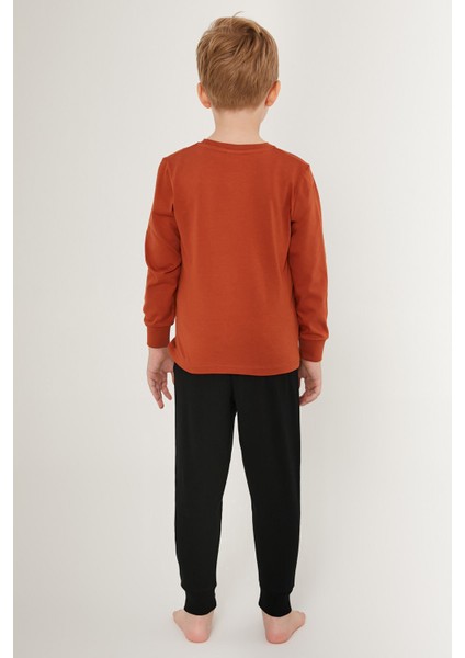 The Ultimate King Kahverengi Erkek Çocuk Uzun Kol Pijama Takım indirimleri