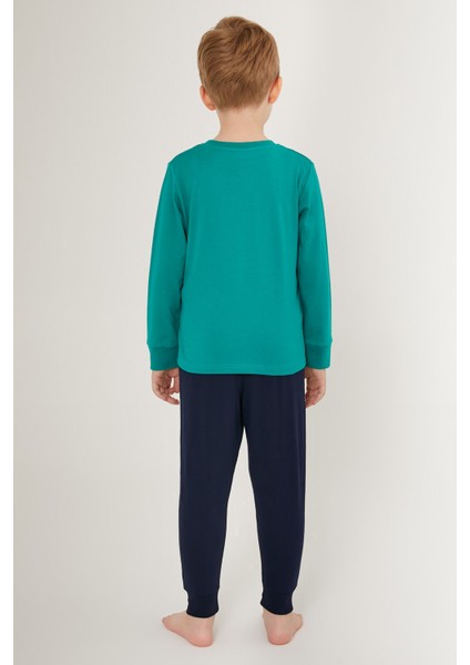Big Excavator Koyu Yeşil Erkek Çocuk Uzun Kol Pijama Takım indirimleri