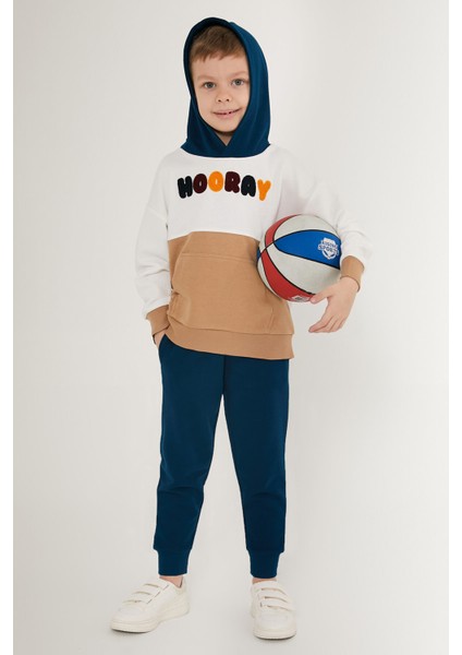 Hooray Beyaz Kahverengi Erkek Çocuk Eşofman Takımı fiyatları
