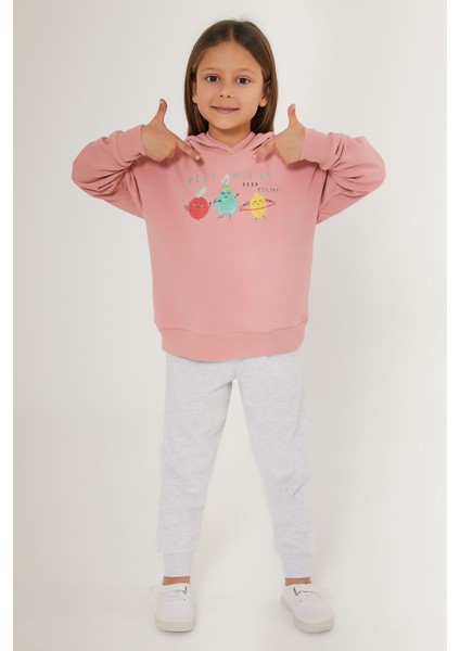 Keep Moving Pembe Kız Çocuk Eşofman Takımı