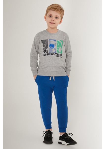 Music Control Sound System Gri Erkek Çocuk Eşofman Takımı modelleri