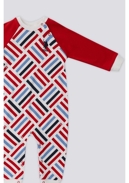 Krem Şerit Detay Yaka Çıtçıtlı Bebek Tulum fırsatları