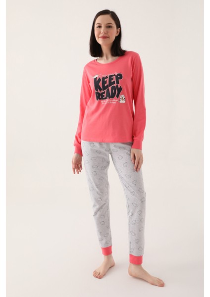 Ready Pembe Kadın Uzun Kol Pijama Takım modelleri
