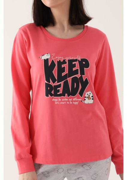 Ready Pembe Kadın Uzun Kol Pijama Takım fırsatları