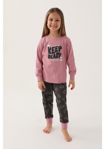 Yourself Lila Kız Çocuk Uzun Kol Pijama Takım