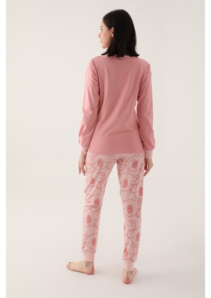 Dream Coala Pembe Kadın Uzun Kol Pijama Takım