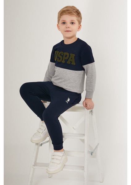 Shiny Gri Lacivert Erkek Çocuk Eşofman Takımı modelleri