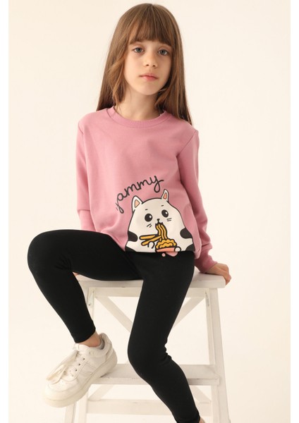 Yammy Pembe Kız Çocuk Tayt Takım modelleri