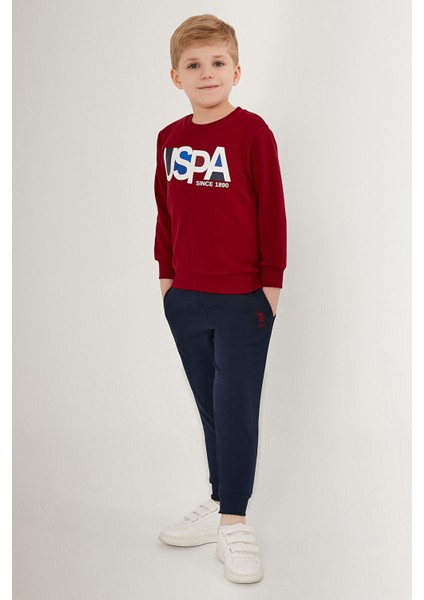Bordo Erkek Çocuk Eşofman Takımı
