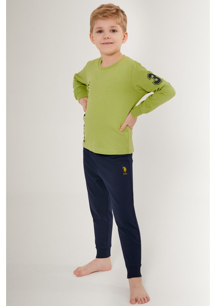 Multicolored Yeşil Erkek Çocuk Uzun Kol Pijama Takım fiyatları