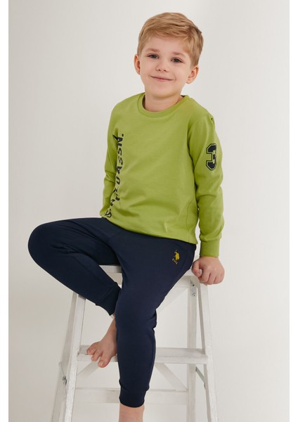 Multicolored Yeşil Erkek Çocuk Uzun Kol Pijama Takım modelleri