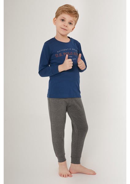 Shine 1890 Koyu Mavi Erkek Çocuk Uzun Kol Pijama Takım modelleri