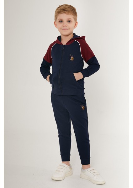 Vintage Lacivert Erkek Çocuk Eşofman Takımı modelleri