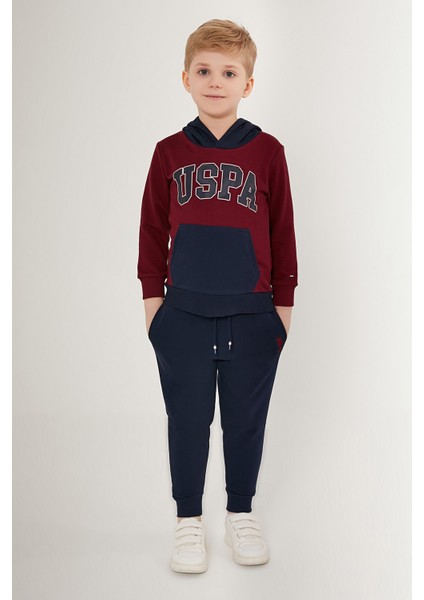 Pocket Suit Bordo Erkek Çocuk Eşofman Takımı