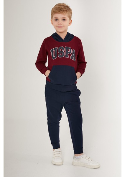 Pocket Suit Bordo Erkek Çocuk Eşofman Takımı