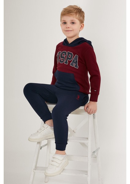 Pocket Suit Bordo Erkek Çocuk Eşofman Takımı
