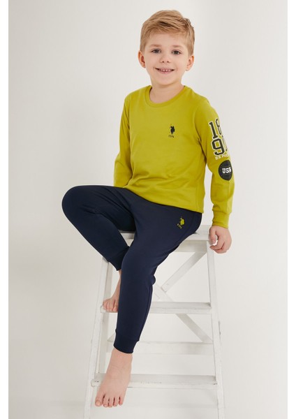 Excellent Yeşil Erkek Çocuk Uzun Kol Pijama Takım modelleri