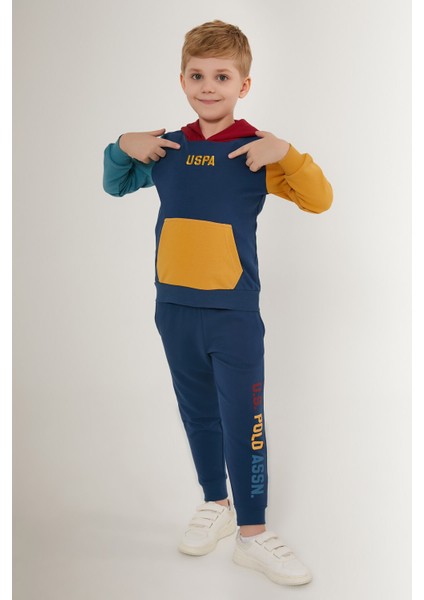 Colored Koyu Mavi Erkek Çocuk Eşofman Takımı