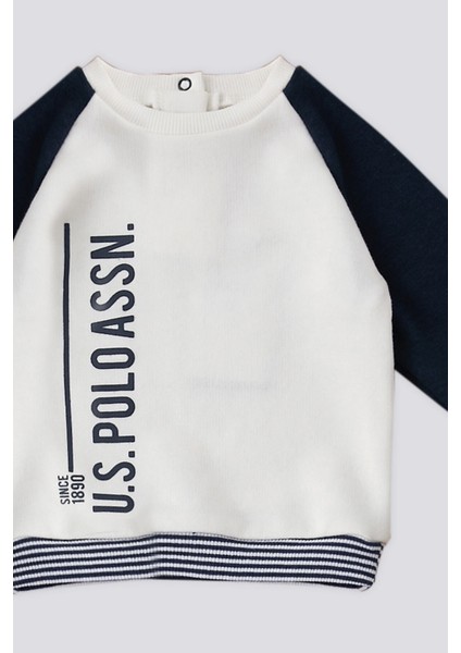 Krem Çizgili Ribana Detay Bebek 2'li Takım modelleri