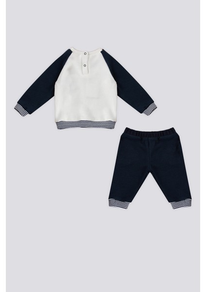 Krem Çizgili Ribana Detay Bebek 2'li Takım fırsatları