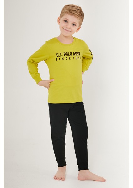Funny Yeşil Erkek Çocuk Uzun Kol Pijama Takım modelleri