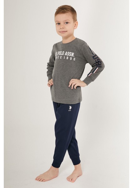 Cute Nice Gri Erkek Çocuk Uzun Kol Pijama Takım fiyatları
