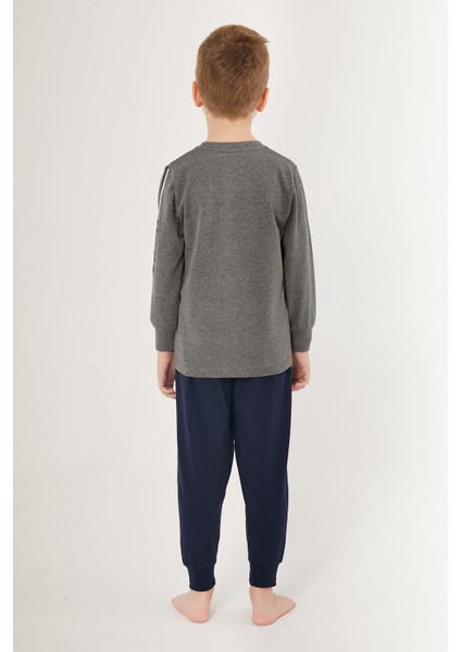 Cute Nice Gri Erkek Çocuk Uzun Kol Pijama Takım indirimleri