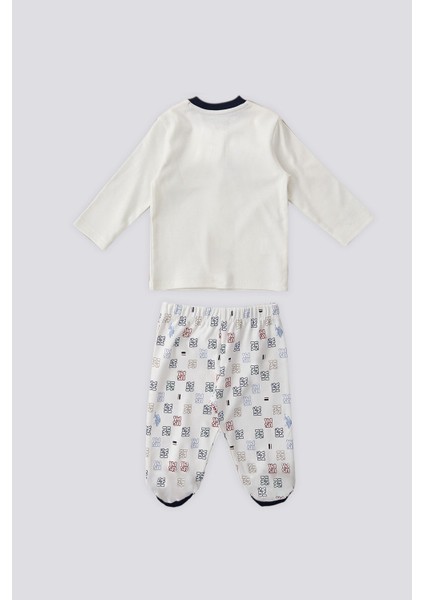 Krem Çıtçıtlı Uspa Desen Bebek 3'lü Takım fırsatları