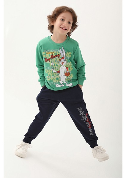 Çam Yeşili Erkek Çocuk Eşofman Takımı