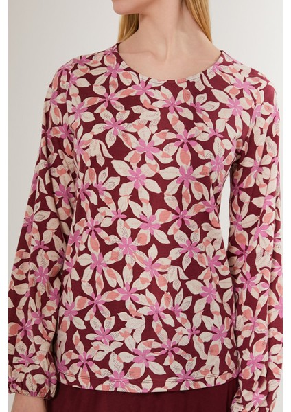 Flowering Kahverengi Kadın Uzun Kol Pijama Takım fırsatları