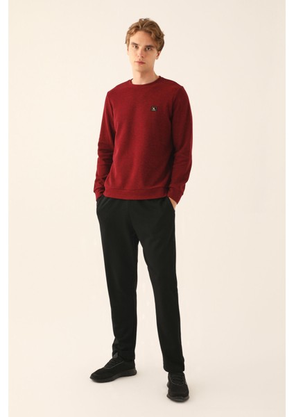 Bordo Erkek Uzun Kol Pijama Takım