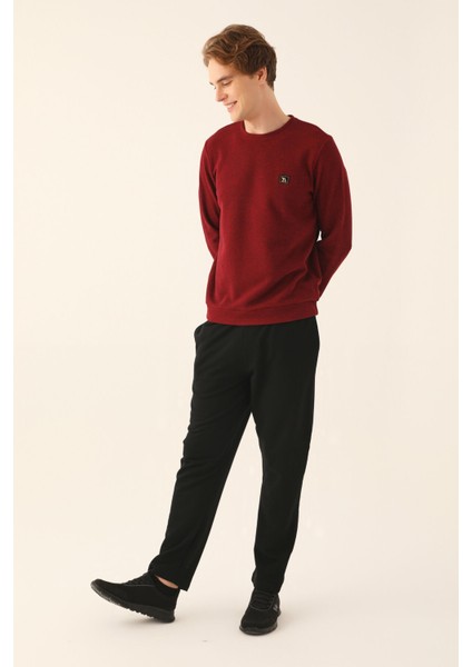 Bordo Erkek Uzun Kol Pijama Takım