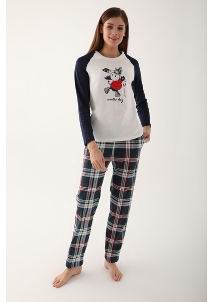 Winter Day Beyaz Kadın Uzun Kol Pijama Takım fiyatları