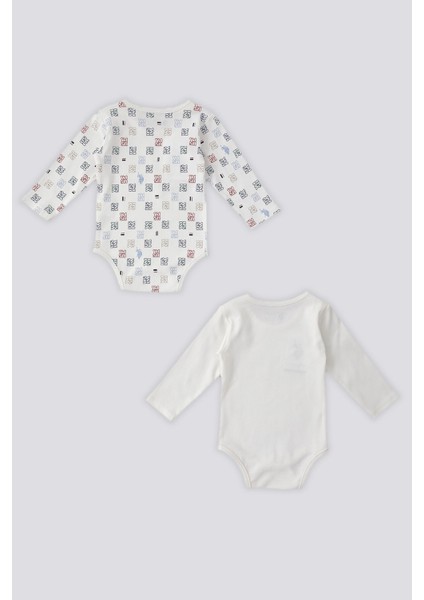 Krem Uzun Kol Bebek Body Zıbın fırsatları