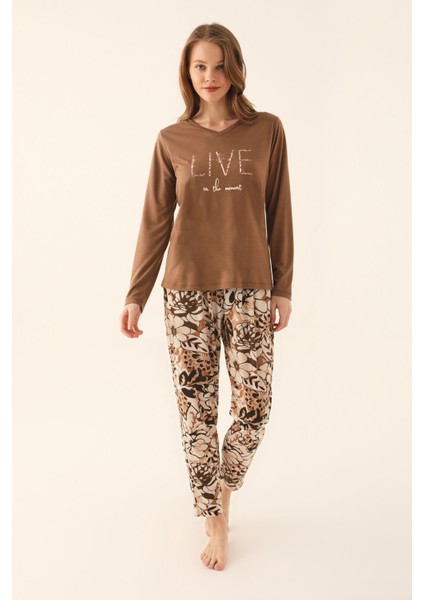 Kokonat Kadın Uzun Kol Pijama Takım