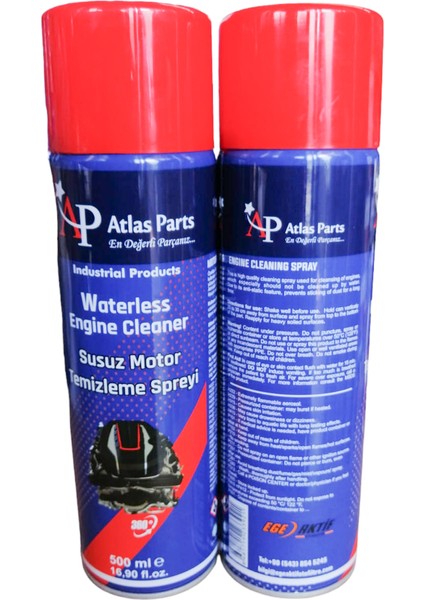 Atlas Parts Susuz Motor Temizleme Spreyi 500 ml - 1 Koli (24 ADET)-2023 Üretim