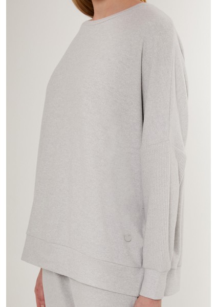 Bright Pinstripe Gri Kadın Uzun Kol Pijama Takım fırsatları