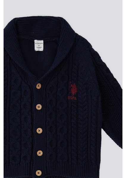 Lacivert Polo Yaka Bebek Hırka modelleri