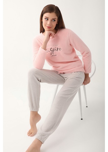 Dream Creta Share Pembe Kadın Uzun Kol Pijama Takım modelleri
