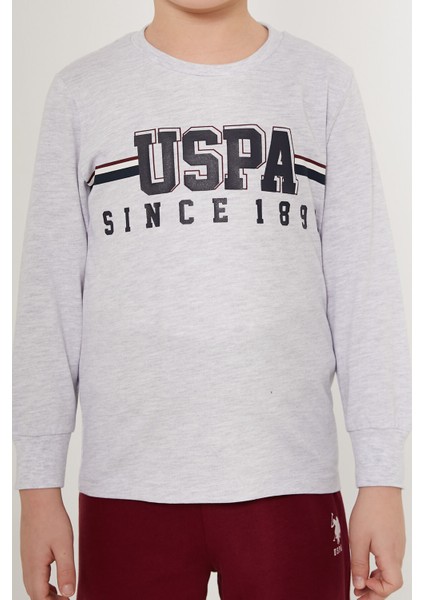 Line Pattern Beyaz Erkek Çocuk Uzun Kol Pijama Takım fırsatları