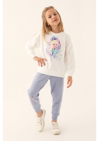 Krem Kız Çocuk Eşofman Takımı