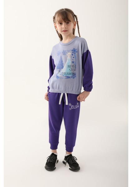 Açık Indigo Kız Çocuk Eşofman Takımı modelleri