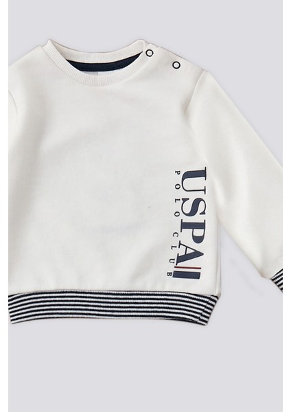 Krem Çıtçıt Yaka Detay Bebek 2'li Takım modelleri