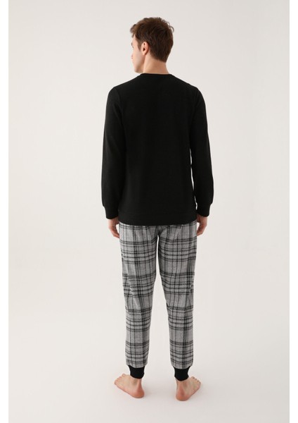 Privata Siyah Erkek Uzun Kol Pijama Takım indirimleri