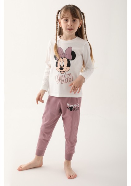 Krem Kız Çocuk Uzun Kol Pijama Takım modelleri