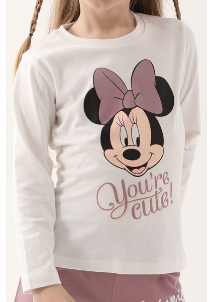 Krem Kız Çocuk Uzun Kol Pijama Takım fırsatları