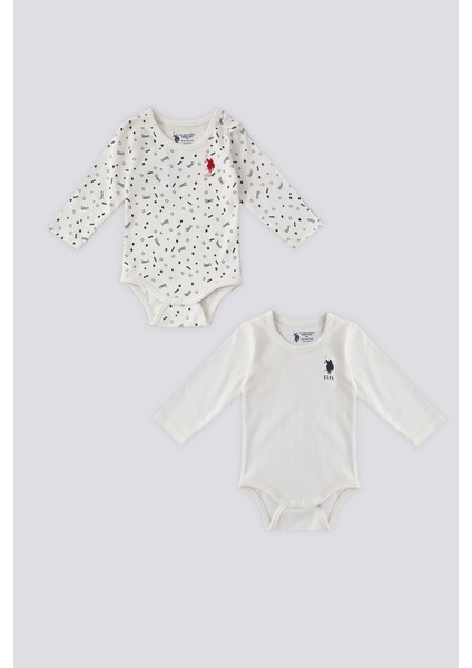 Krem Uzun Kol Bebek Body Zıbın