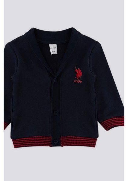 Lacivert Çıtçıtlı Çizgili Ribana Detay Bebek 3'lü Takım fırsatları